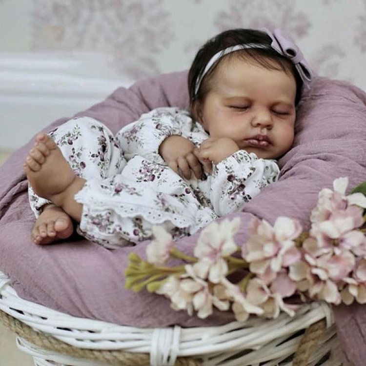  [Kids Gifts Special Offer] 20'' Bryan Truly Reborn Baby Doll African American Baby Dolls Sleeping Girl - Reborndollsshop.com®-Reborndollsshop®