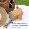 Leather Multi-Grid Glasses Box Hand-Folding Sunglasses Box Sun Glasses Box Jewelry Storage Box