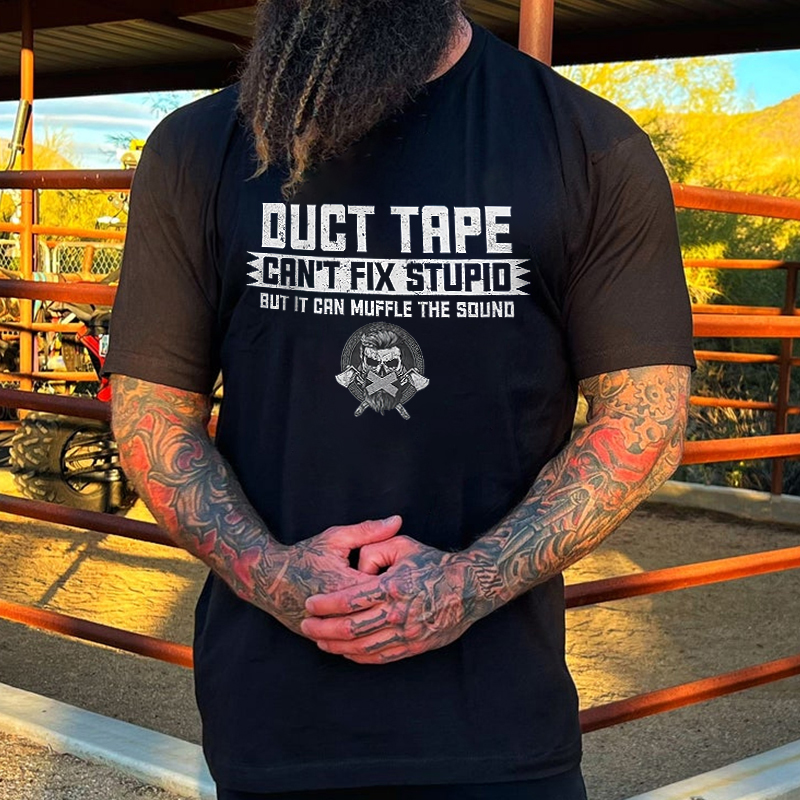 Livereid Duct Tape Can't Fix Stupid Printed Men's T-shirt - Livereid