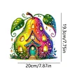 (US Local)Double Sided Special Shape Pear House Diamond Painting LED Light Ornaments