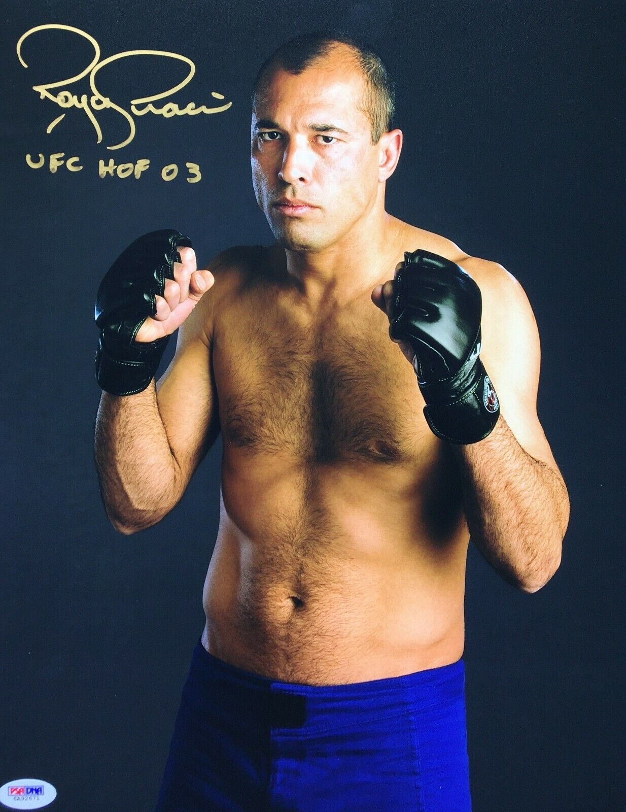 Royce Gracie Signed 11x14 Photo Poster painting UFC HOF 03