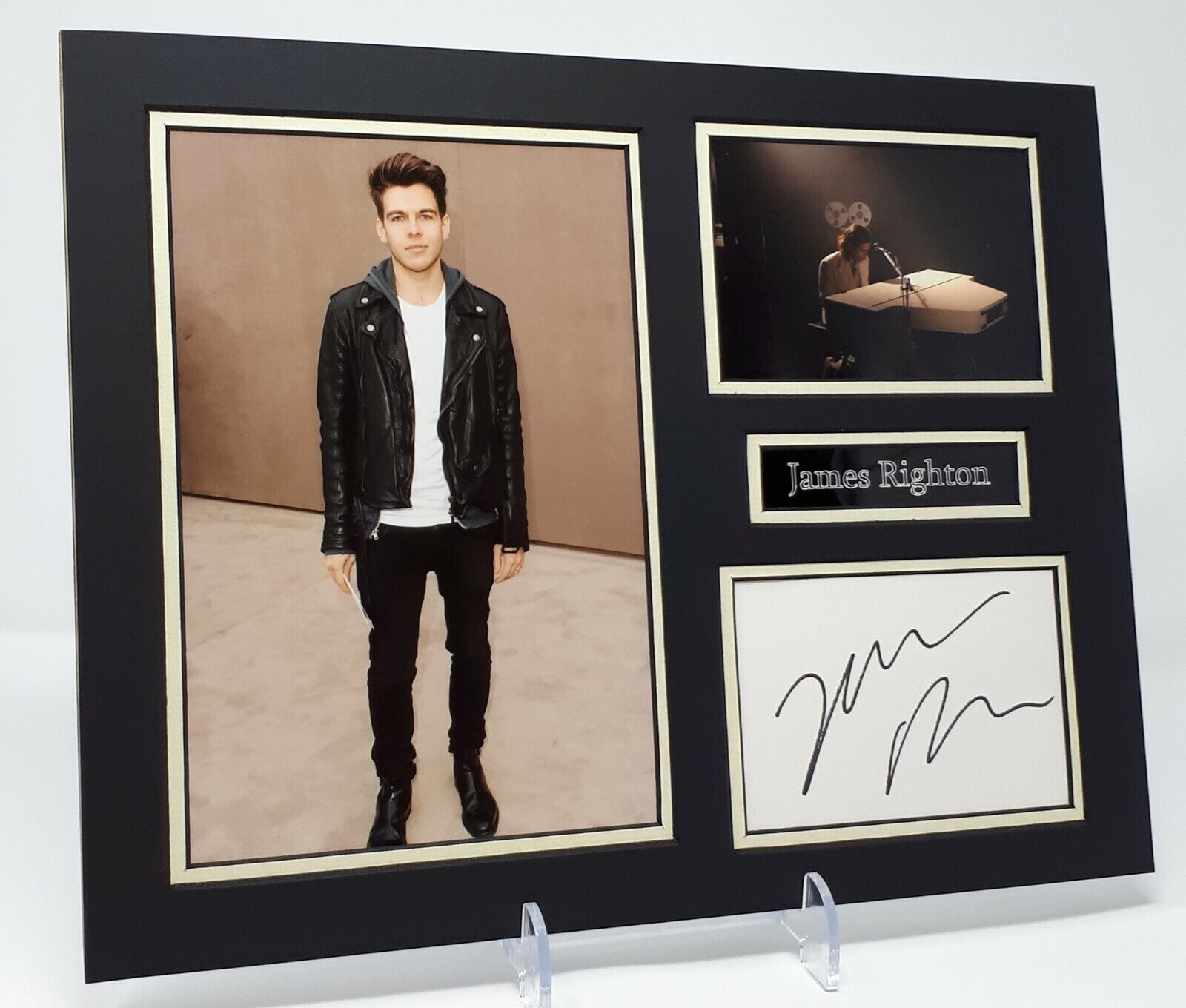 James RIGHTON Signed Mounted Photo Poster painting Display AFTAL COA Klaxons, Shock Machine