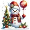(40*40cm)Christmas Snowman Balloon - Full Round Drill Diamond Painting
