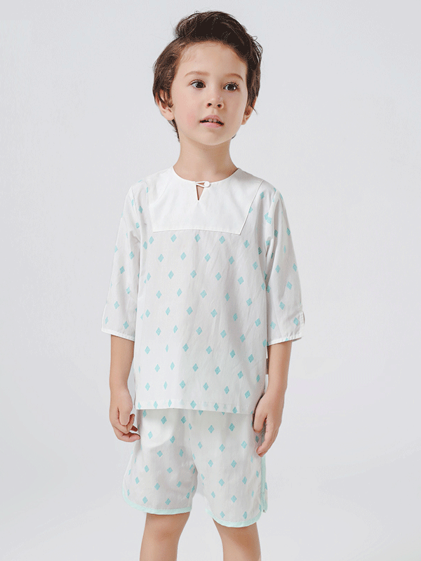 Neat Boy's Silk Pajamas