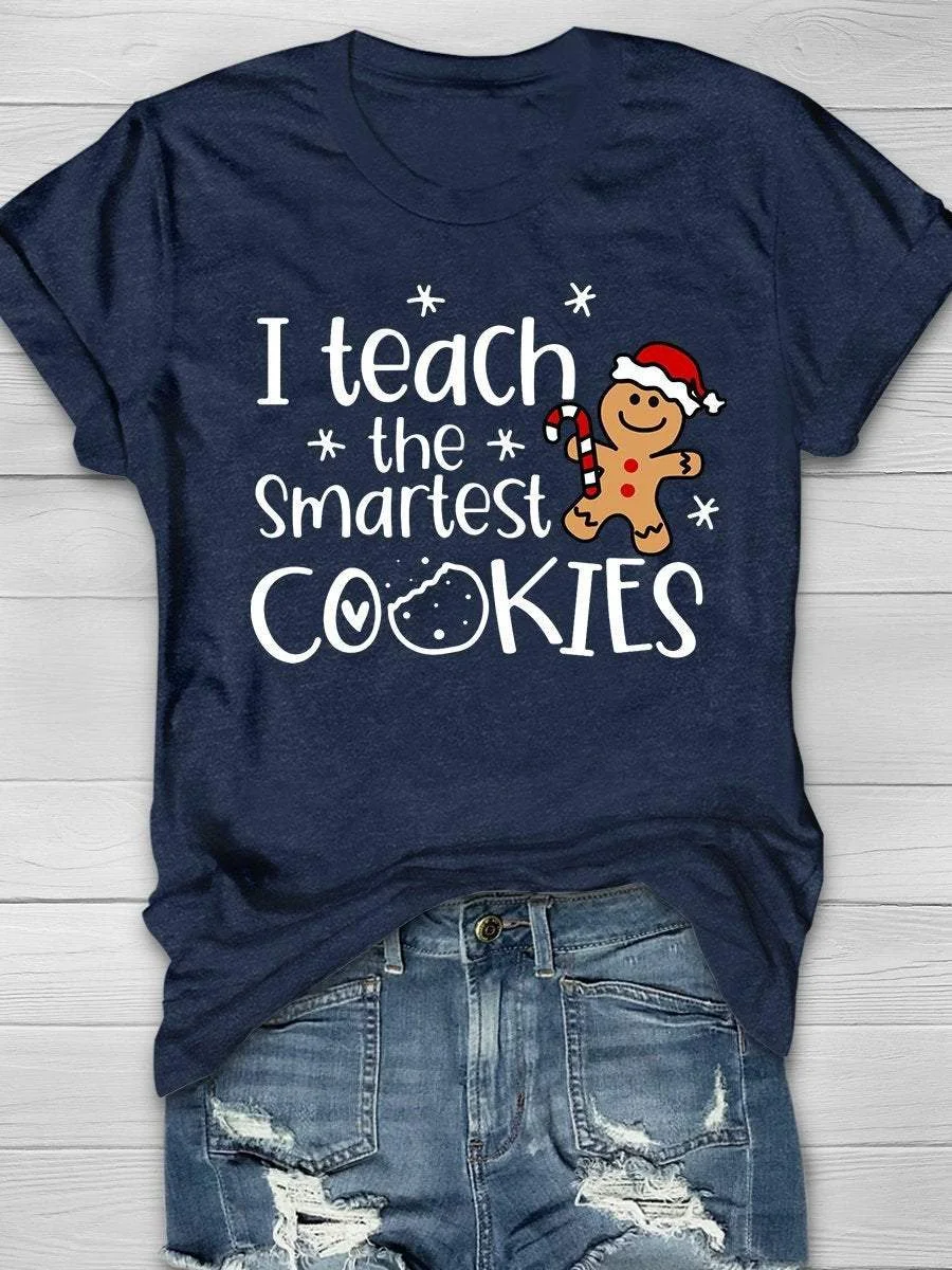 Christmas Teacher Print Short Sleeve T-shirt