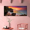 (US Only)Seaside Sunset Oil Paint By Numbers Kits Canvas Picture DIY Wall Drawing 80x40cm