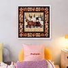 Snowman And Car-14CT Stamped Cross Stitch 40*40cm/15.75*15.75in