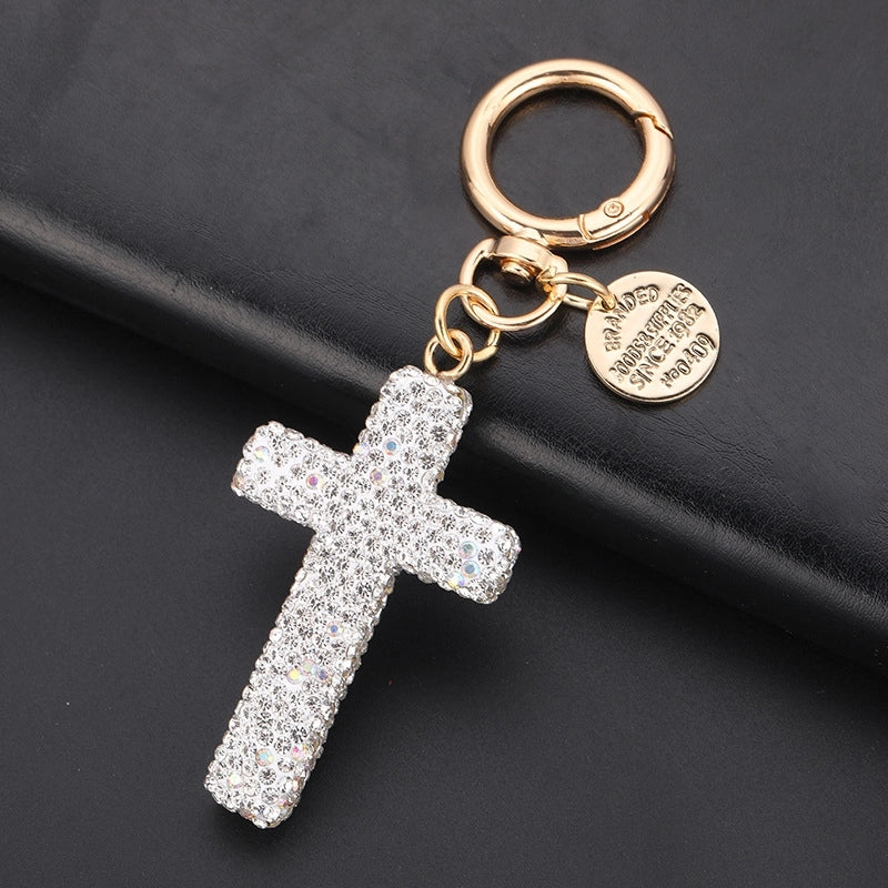 Cute Cross Clay Unisex Bag Pendant Keychain