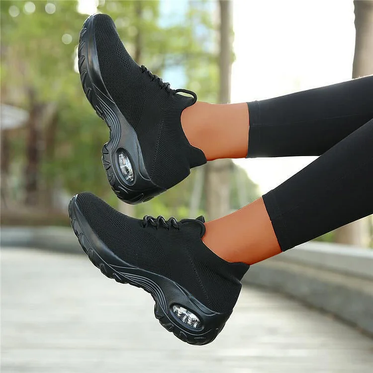 Lace Up Walking Running Shoes Platform Sneakers