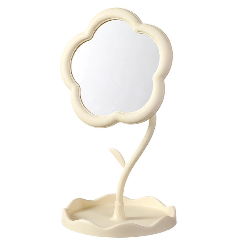 Flower Sunflower Makeup Mirror Girl Dressing Table Desktop Jewelry Beauty Mirror Bedroom Dormitory Desktop Mirror