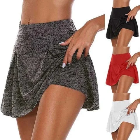 pornhint Pornhint 2023 Women Sports Tennis Dance Fitness Quick Drying Solid Female Tennis Running Skort Skirt Active Athletic Yoga Fitness Skirts