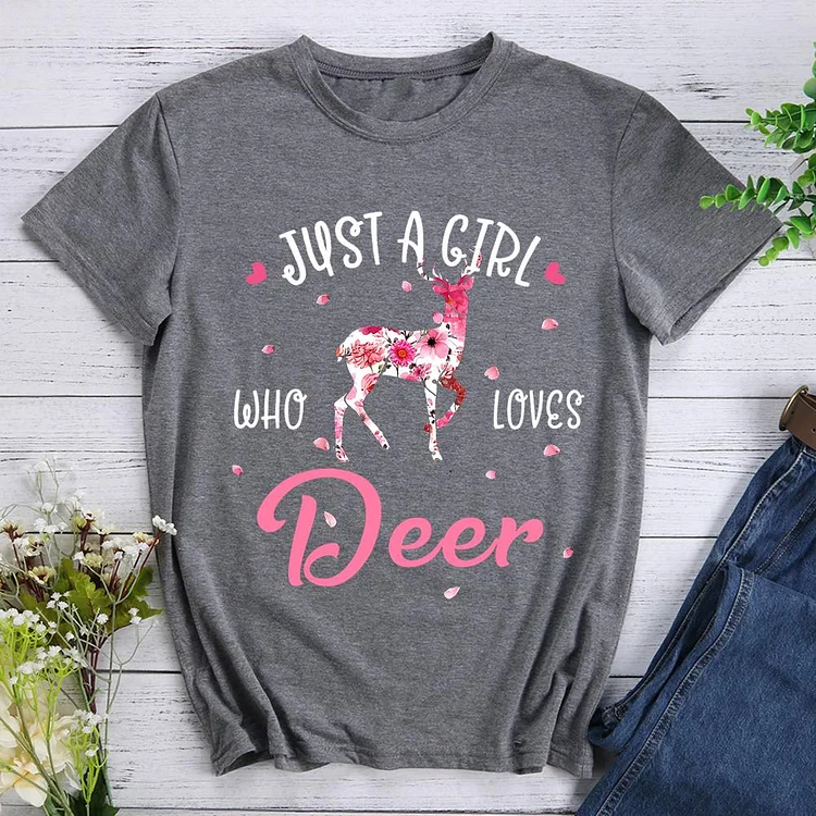 Just A Girl Who Loves Deers  T-Shirt-614242-Annaletters