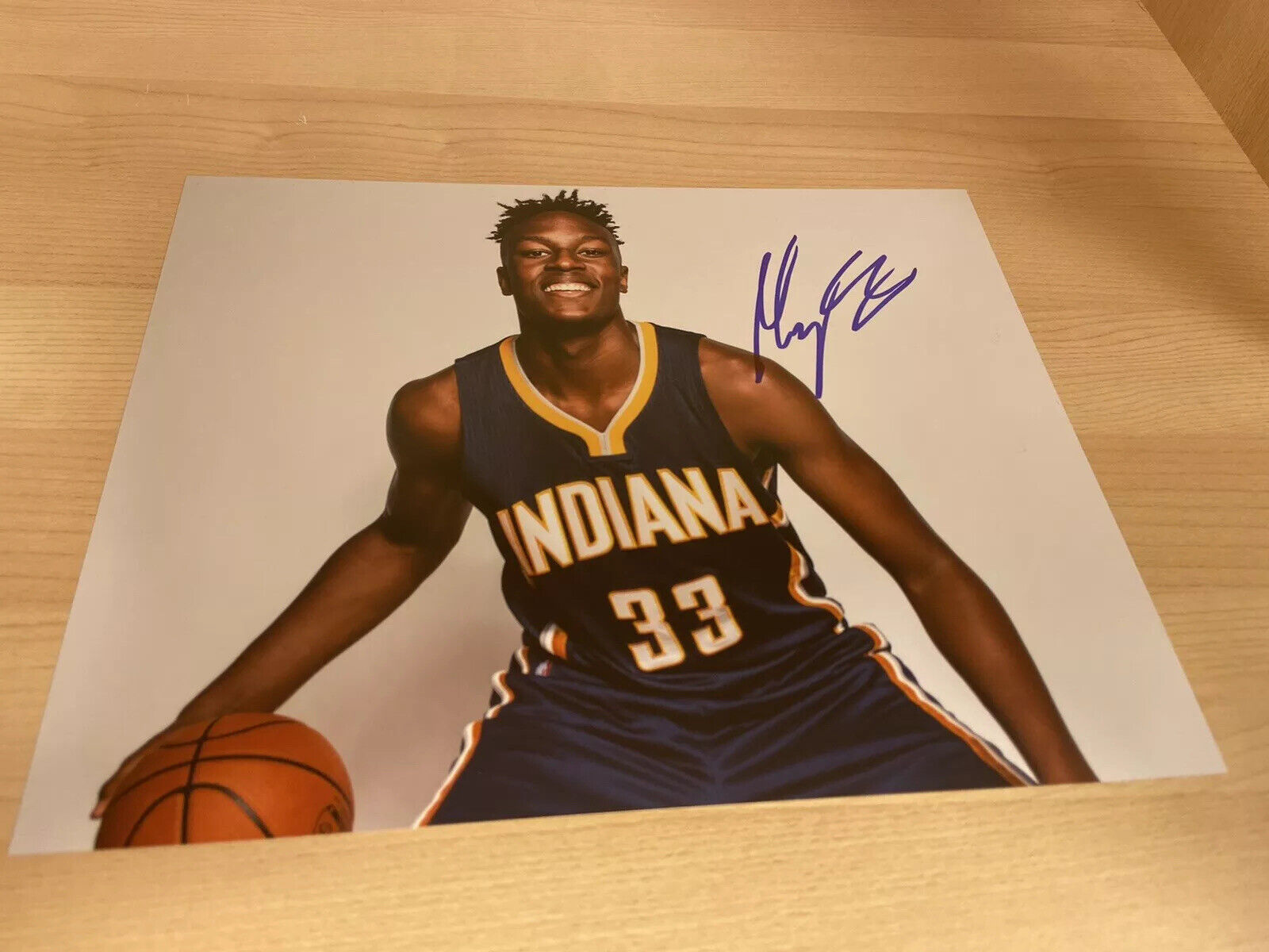 Myles Turner Pacers Indiana Autographed Signed 8X10 Photo Poster painting W/COA