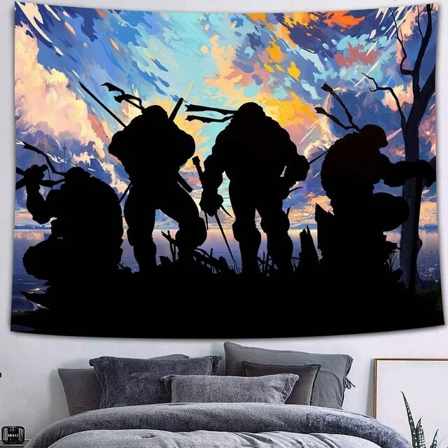 Psychedelic Galaxy Tapestry Nebula Mountains Galaxy Artwork Japanese Wildlife elk Boho Manga Wall Hanging Dorm anime tapestry