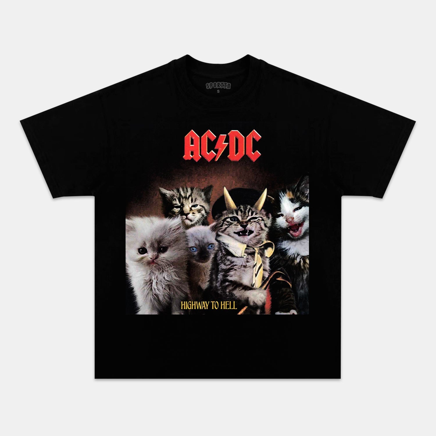 AC DC CAT TEE