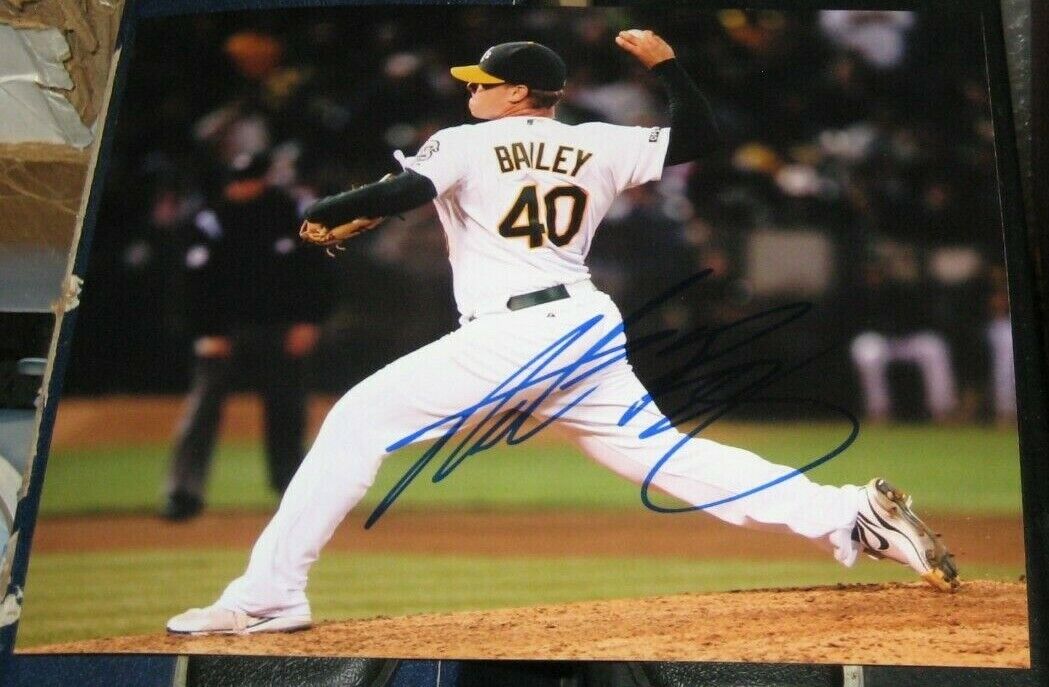 Andrew Bailey Oakland Athletics A's SIGNED AUTOGRAPHED 8x10 Photo Poster painting COA Baseball