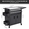 Tattoo Cart with Drawers Multi-Function Trolley Barber Shop Mobile Tool Cabinet