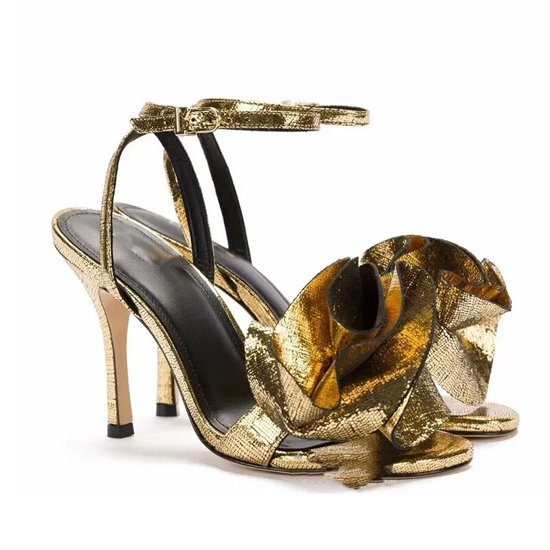 VCshoes Flower Shoes Woman Rose Flower Pumps High Heel Sandals Shoes Evening Nightclub High Heels Shoes Ladies Stiletto Pumps