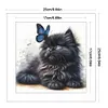 Butterfly And Black Cat-18CT Stamped Cross Stitch 25*25cm/9.84*9.84in tapestrymarket