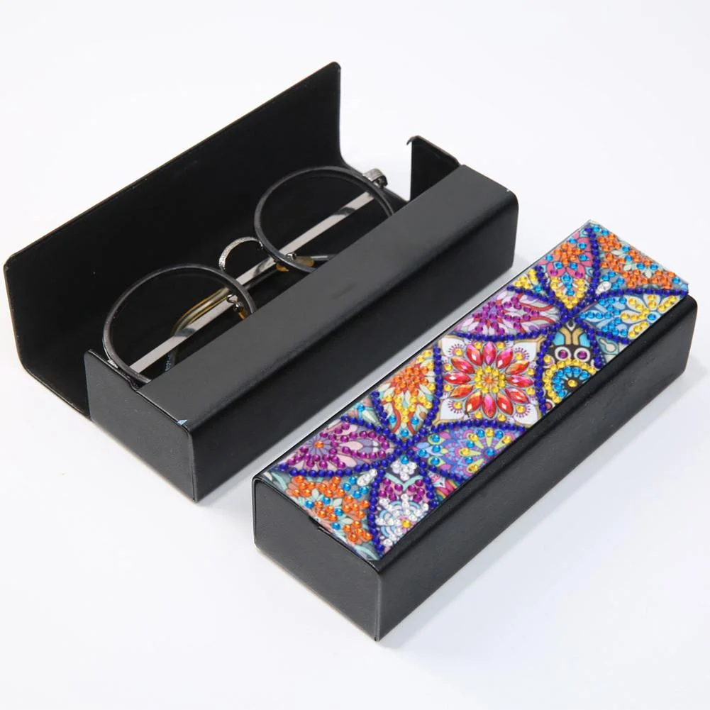 DIY Diamond Painting Sunglasses Case Portable Leather Glasses Storage Box