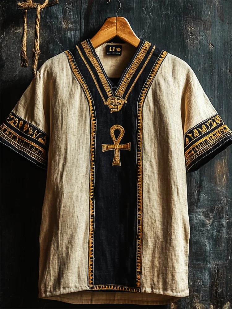 Men's Vintage Egyptian African Tribal Totem Mythology T-shirt