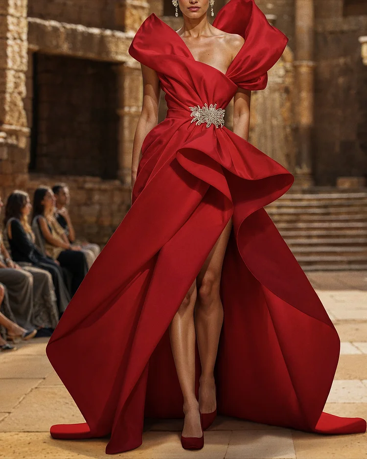 Women's Sleeveless Irregular Slit Dress