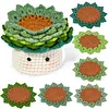Potted Plant Coasters Crochet Kit with Step-By-Step Video Tutorials, Crochet Hooks for Adults