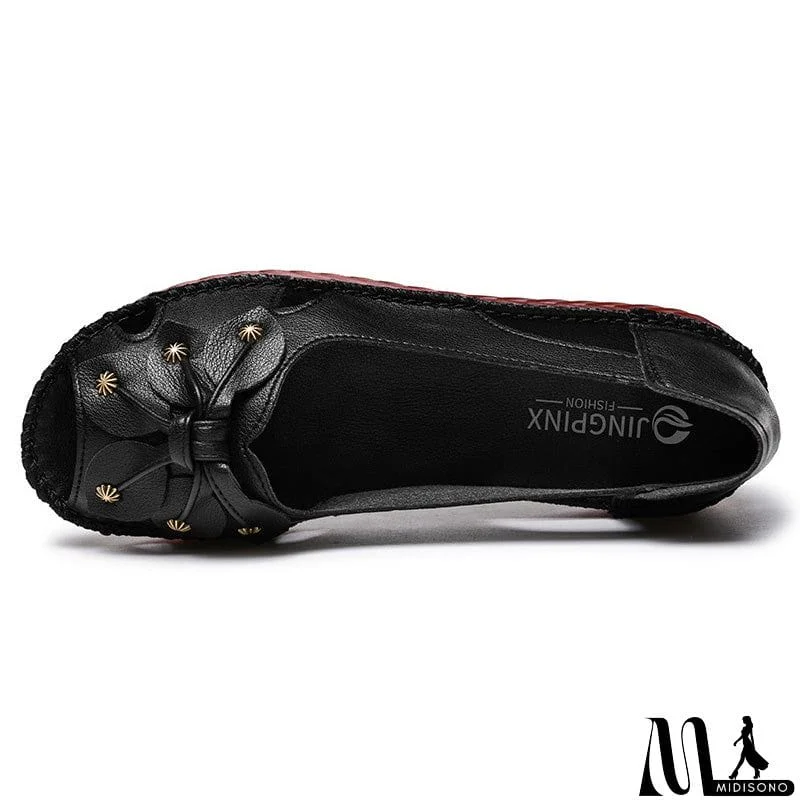 MidiSono - Women's Extra Soft Rubber Sole Non-Slip Fish Mouth Sandals for Summer