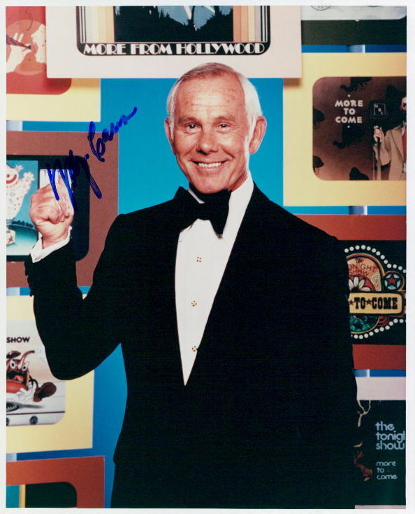 Johnny Carson signed 8x10 Photo Poster painting