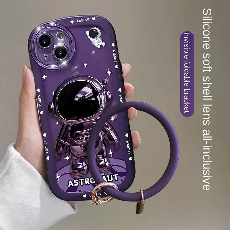 3D Astronaut Stand bracelet Phone Case for honor 80 80se 80pro 70 70pro 60 60pro 60se 50 50se x5 9x 8x x40i honor v40 30i Cover