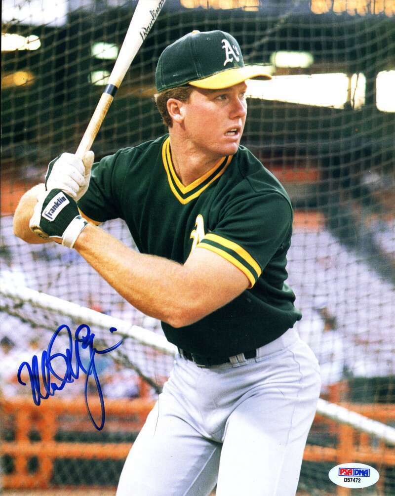 Mark McGwire PSA DNA Coa Signed 8x10 Photo Poster painting Autograph