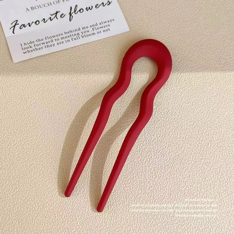 U-shaped Hairpin Women’s High-end Antique Style New Chinese Style Hair Hair Hairpin Headwear Simple Modern Daily Fixed Hairpin