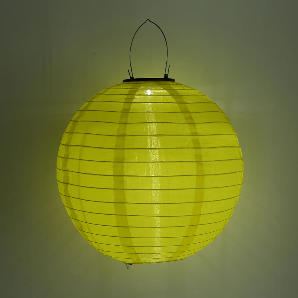 30cm Solar Hanging String Light Holiday Lantern LED China Lamp (Yellow)