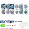 12pcs Diamond Painting Snowflake Greeting Card Set with Envelope Daily Wishing Cards for Birthdays Thanksgiving & Special Occasion