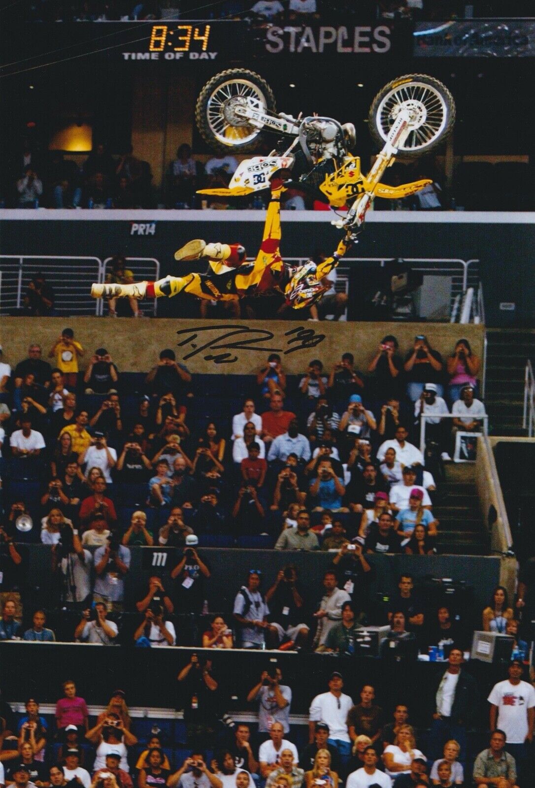 Travis Pastrana Hand Signed 12x8 Photo Poster painting X Games Autograph Red Bull Nitro Circus