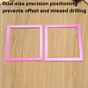 2Pcs Diamond Art Square Auxiliary Frame 3D Printing Diamond Art Desk Positioning Frame Lightweight for Boys Girls Adults Students Home Office Leisure (Sakura Pink Large)