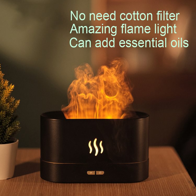 Aroma Diffuser Air Humidifier Ultrasonic Cool Mist Maker Fogger Led Essential Oil Flame Lamp Difusor