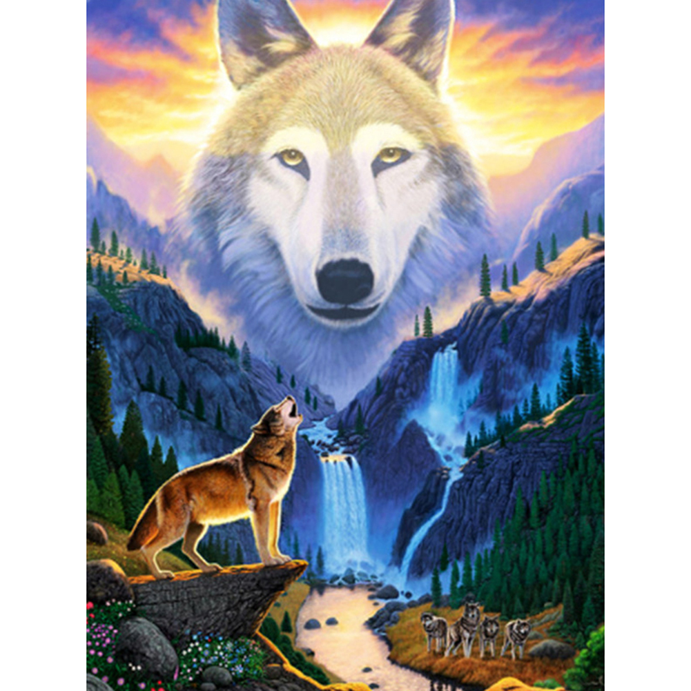 

30*40CM - Round Drill Diamond Painting - Wolf, 501 Original