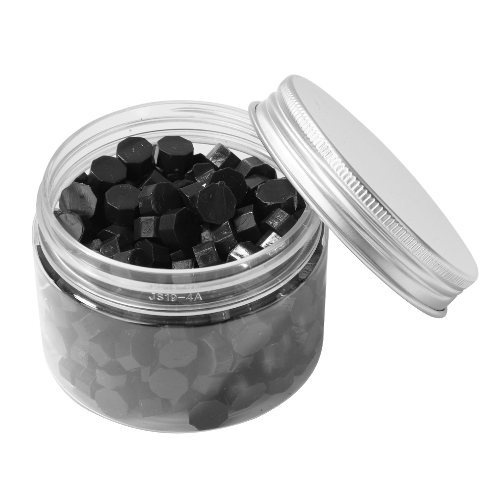 

200pcs Octagonal Wax Seal Beads Black - Wax Seal Stamp, 501 Original