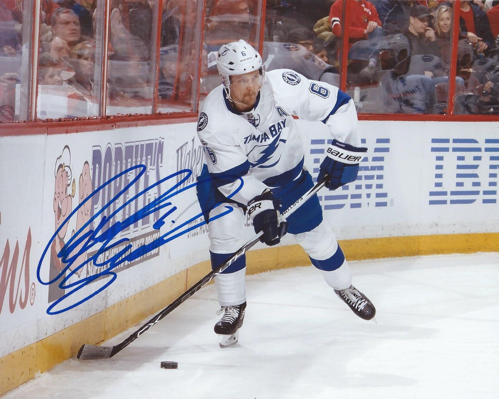 Anton Stralman Signed 8x10 Photo Poster painting Tampa Bay Lightning Autographed COA B