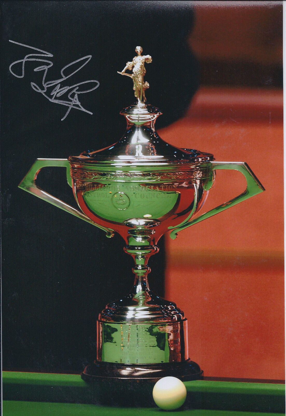 Ding JUNHUI 丁俊晖 AUTOGRAPH 12x8 Signed World Champion Cup Photo Poster painting AFTAL COA SNOOKER