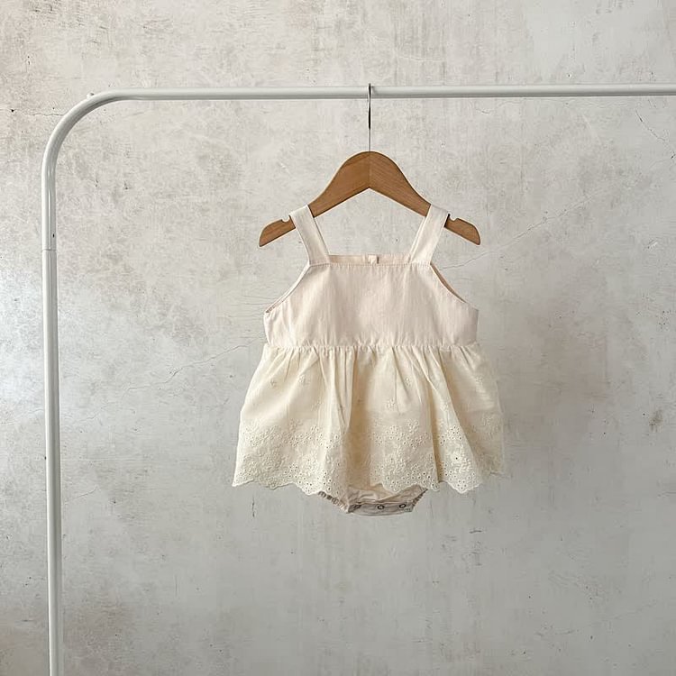 Baby Retro Lace Bodysuit Skirt