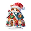 Acrylic Special Shaped Cartoon Christmas House Desktop Diamond Art Kits