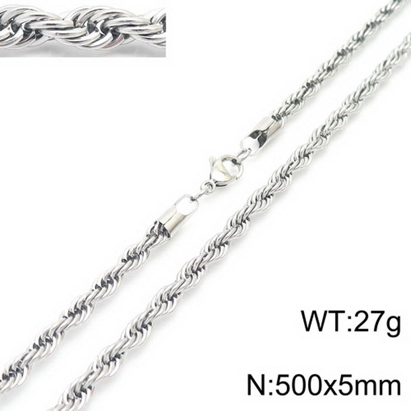 Fashion Twist Stainless Steel Plating Necklace 1 Piece