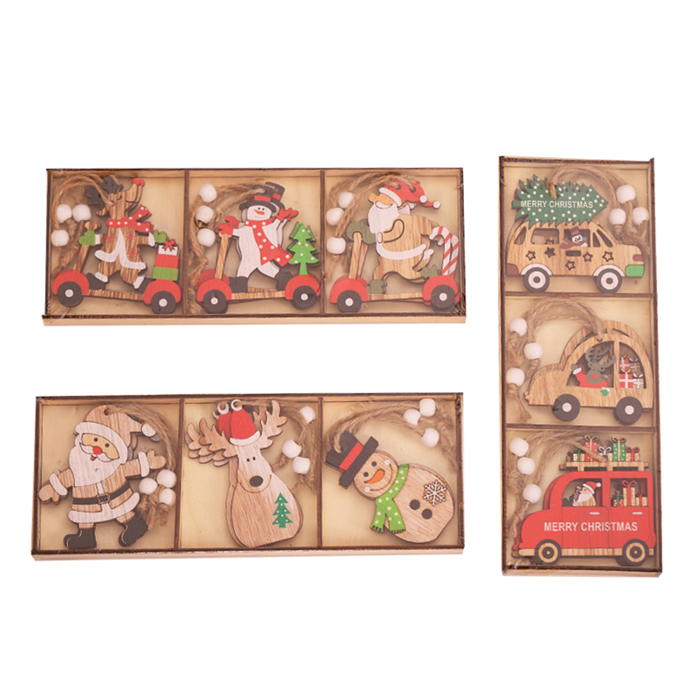 

Christmas Wooden Ornament Cartoon Xmas Tree Hanging Tags Pendant 27 Pieces, 501 Original