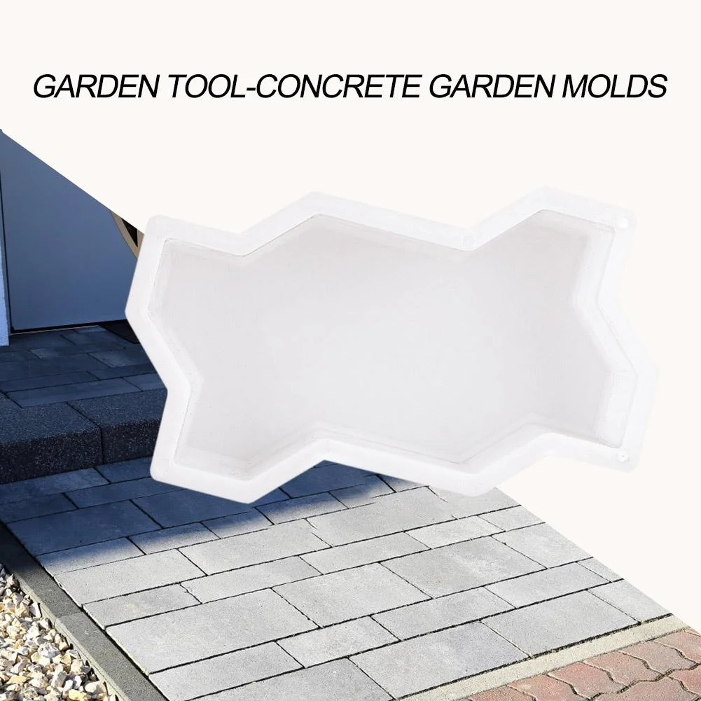 Garden Pavement Mold DIY Manually Propylene Paving Concrete Mould (Wave)