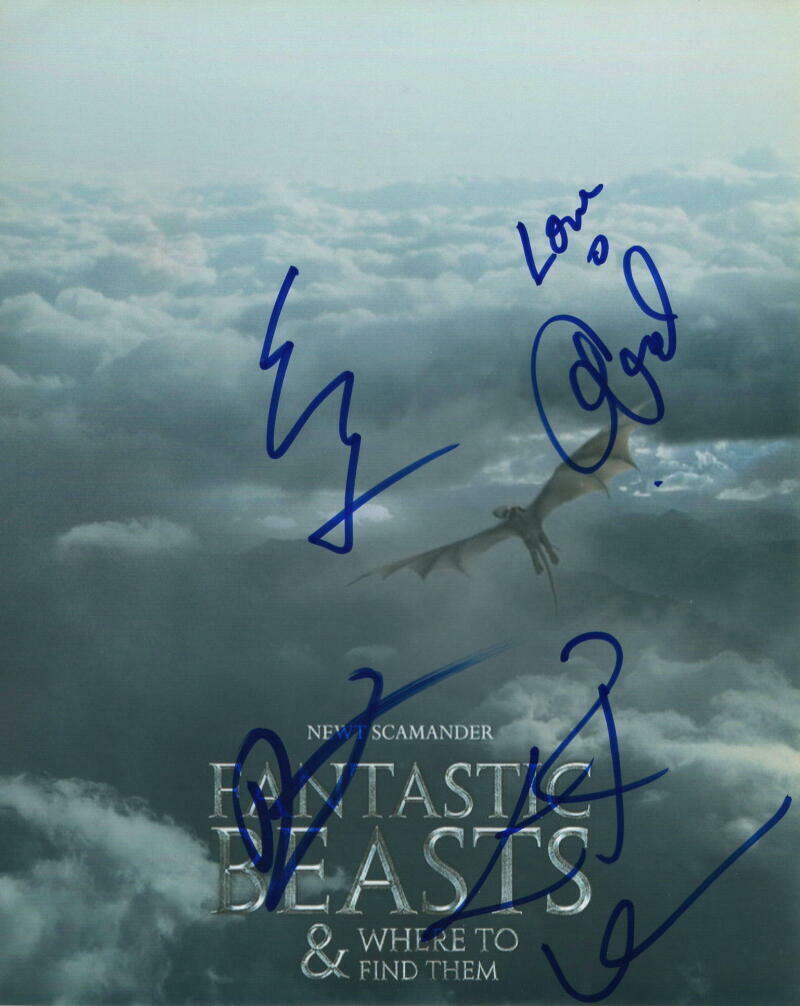 FANTASTIC BEASTS CAST SIGNED AUTOGRAPH 8X10 MINI POSTER Photo Poster painting EDDIE REDMAYNE +4