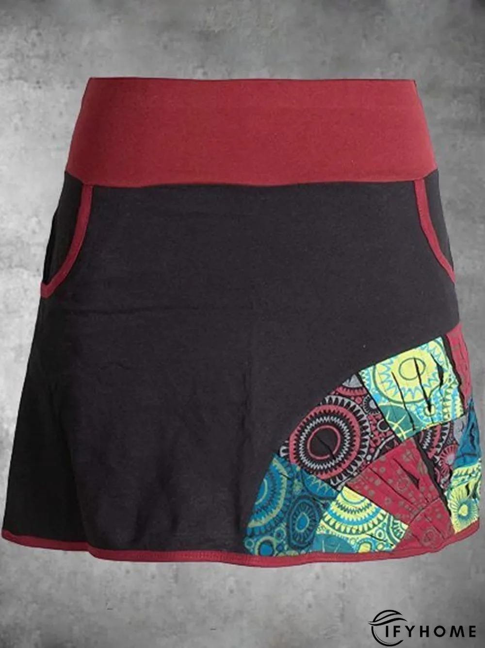 Vintage Floral Printed Casual Skirt | IFYHOME