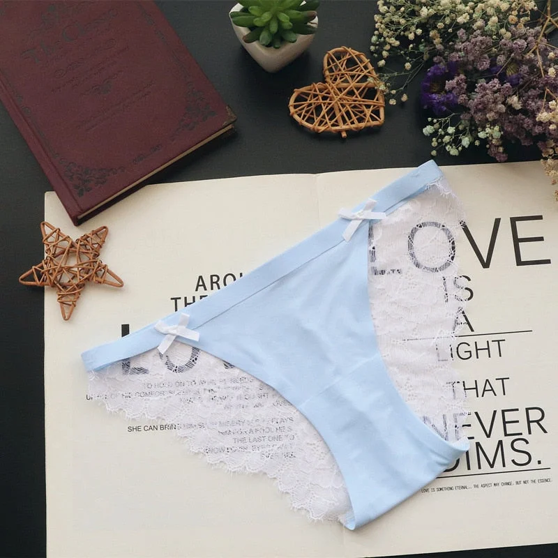 New Women's Underwear Sexy Lace Panties Fashion Comfort Invisible Briefs Low Waist Seamless Underpants Female Sexy Lingerie