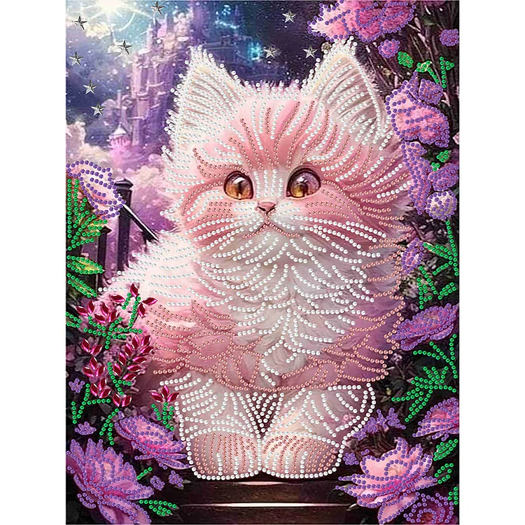 Fantasy Kitten 30*40CM (Canvas) Special Drill Diamond Painting gbfke